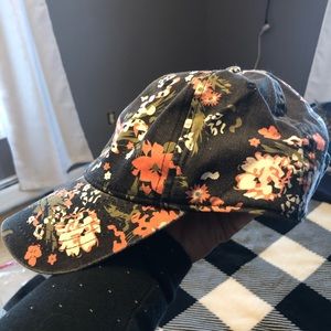 Floral print cap